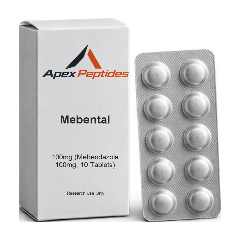 Mebental 100mg (Mebendazole 100mg, 10 Tablets) — Apex Peptides